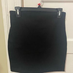 Black mini skirt